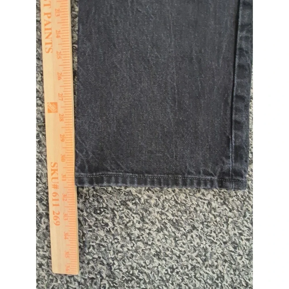 Men's Levi's‎ 501 Straight Original Fit Button Fly Black 100% Cotton Jeans 40x32